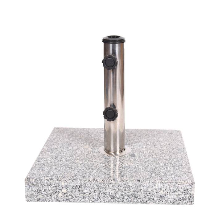 Umbrella Holder Square 55 Lbs Umbrella Base - Natural / Gray