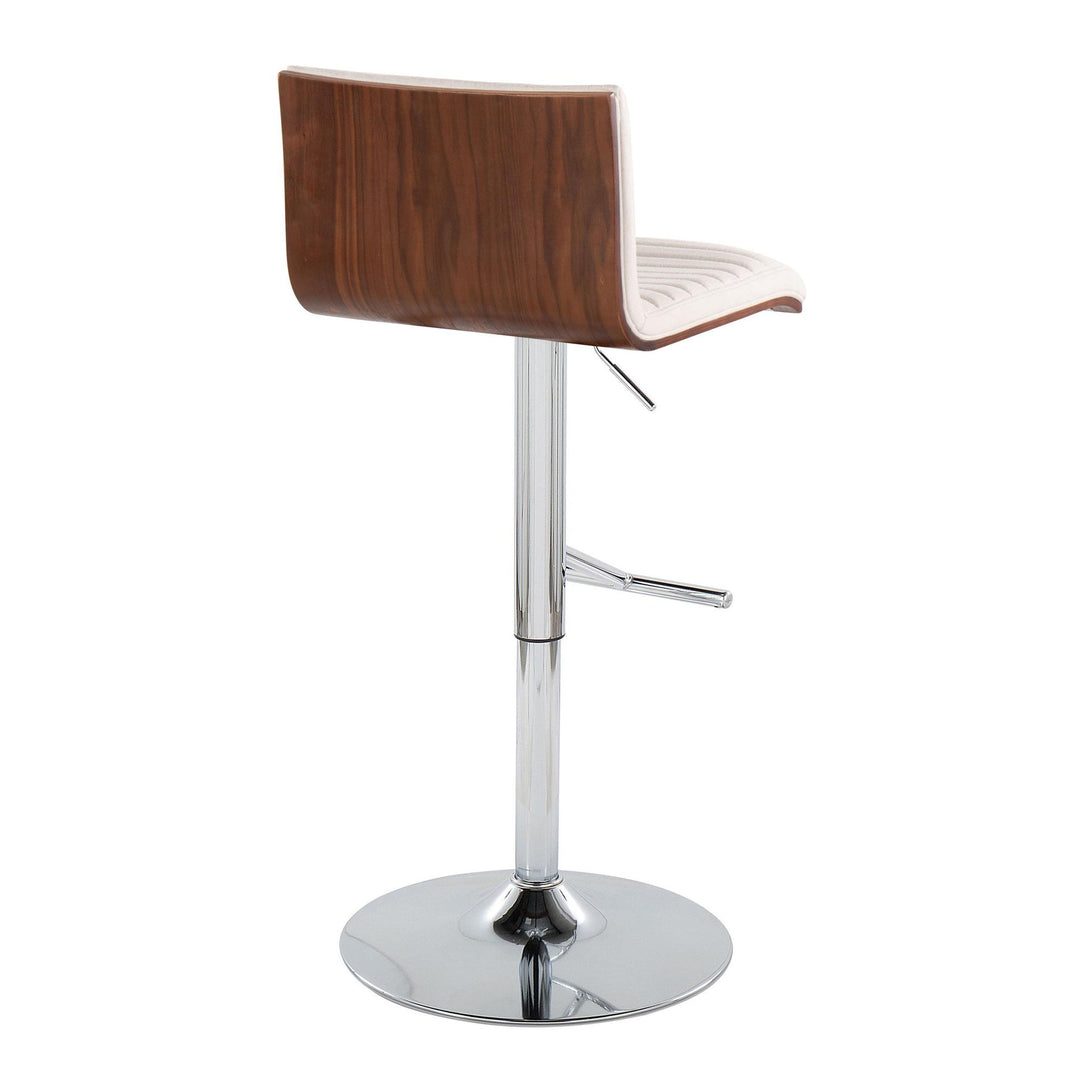 Mason - Contemporary Adjustable Barstool & Swivel With Straight T Footrest (Set of 2)