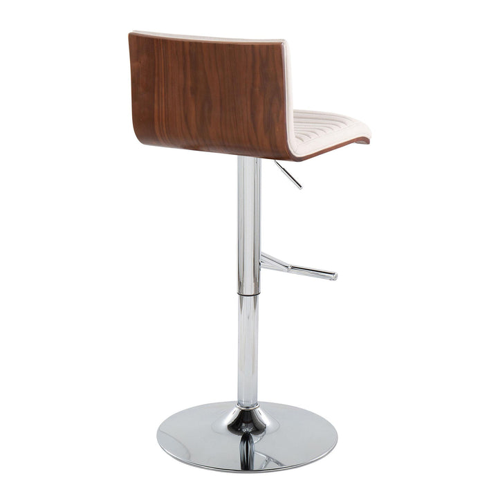 Mason - Contemporary Adjustable Barstool & Swivel With Straight T Footrest (Set of 2)