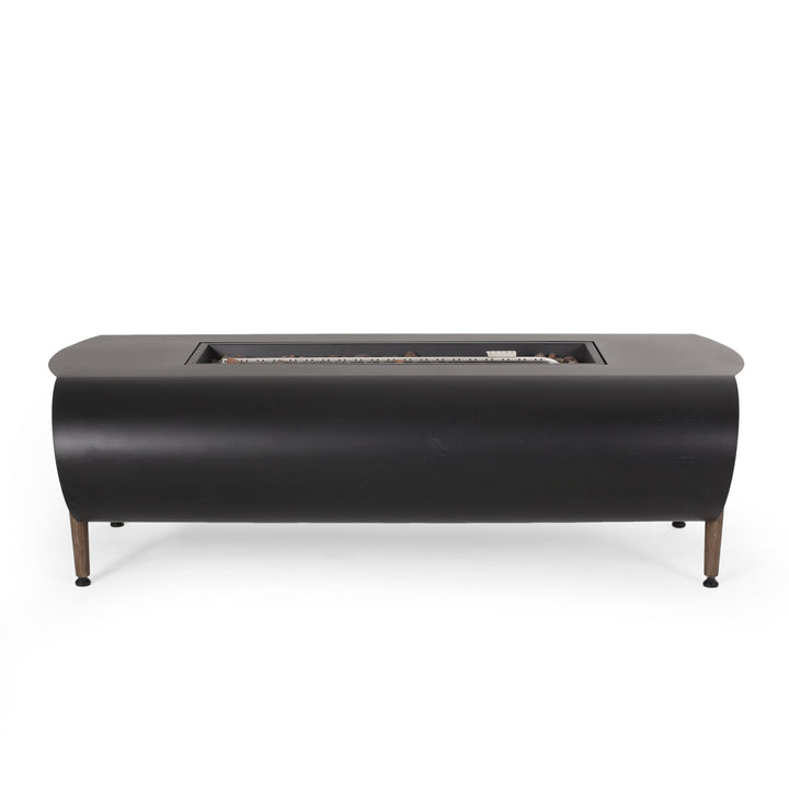 Vernon - Rectangle Fire Pit 50, 000 Btu - Dark Gray