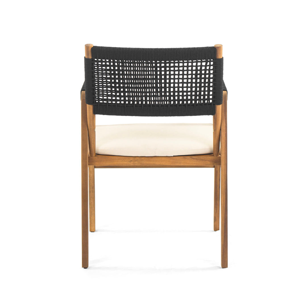 Outdoor Rustic Patio Acacia Bistro Set With Cushions