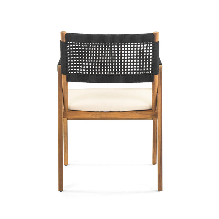Outdoor Rustic Patio Acacia Bistro Set With Cushions