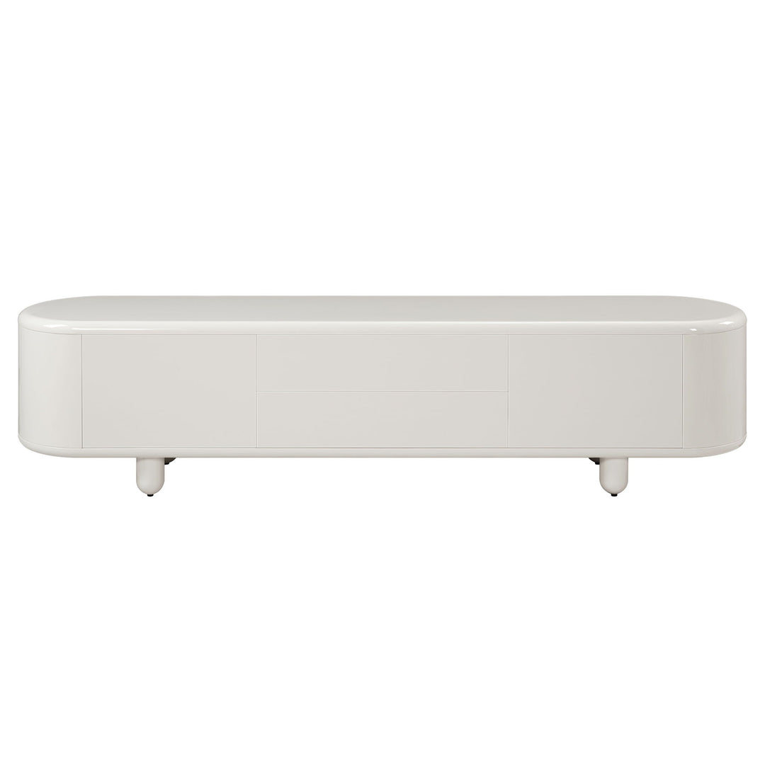 Keely - TV Stand - Gloss White