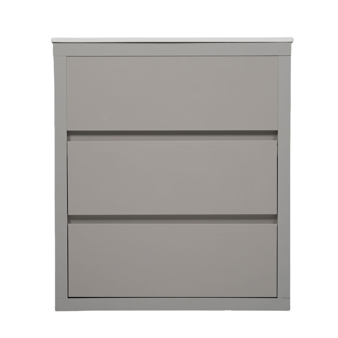 Double Sinks Bathroom Vanity Set With 2 Ceramic Basins