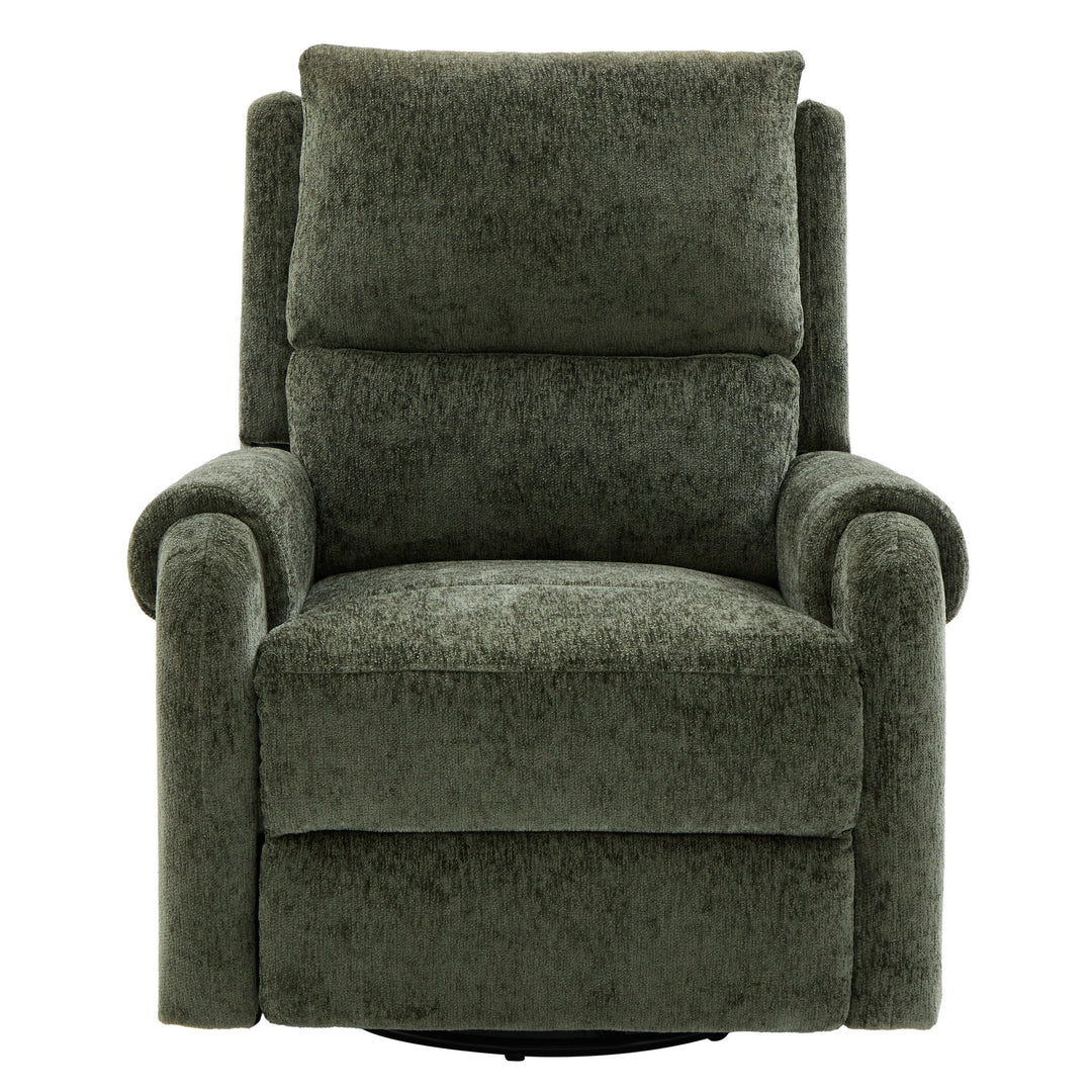 Manual Recliner Massage Chair With Swivel Rocker, 8 Massage Modes, Side Storage Pocket