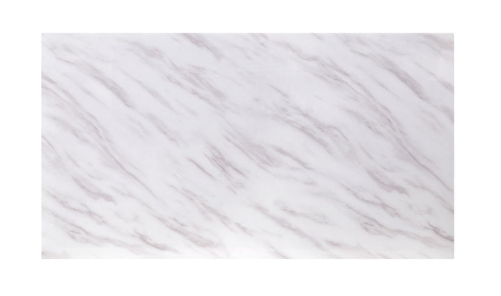 Zander - Printed Faux Marble Top & Mirrored Table - Marble