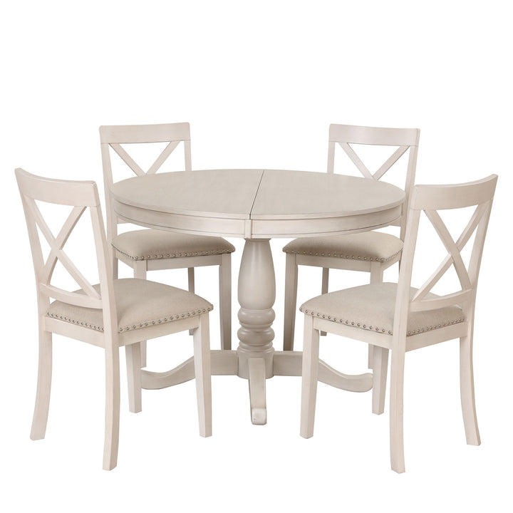5 Piece Dining Room Set, Table And Chairs Set For 4 Persons