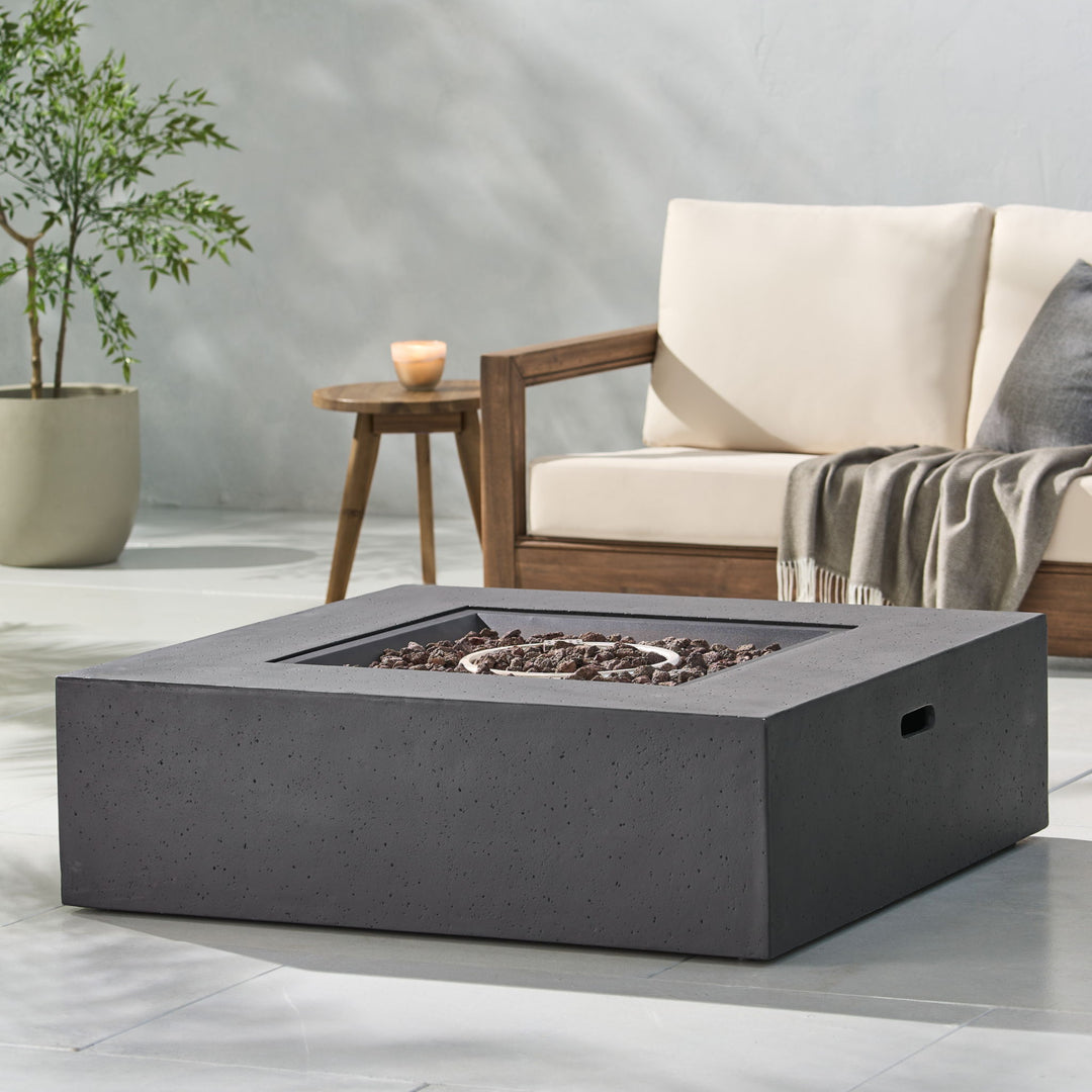 Modern 50, 000 Btu Square Fire Table With Propane Tank