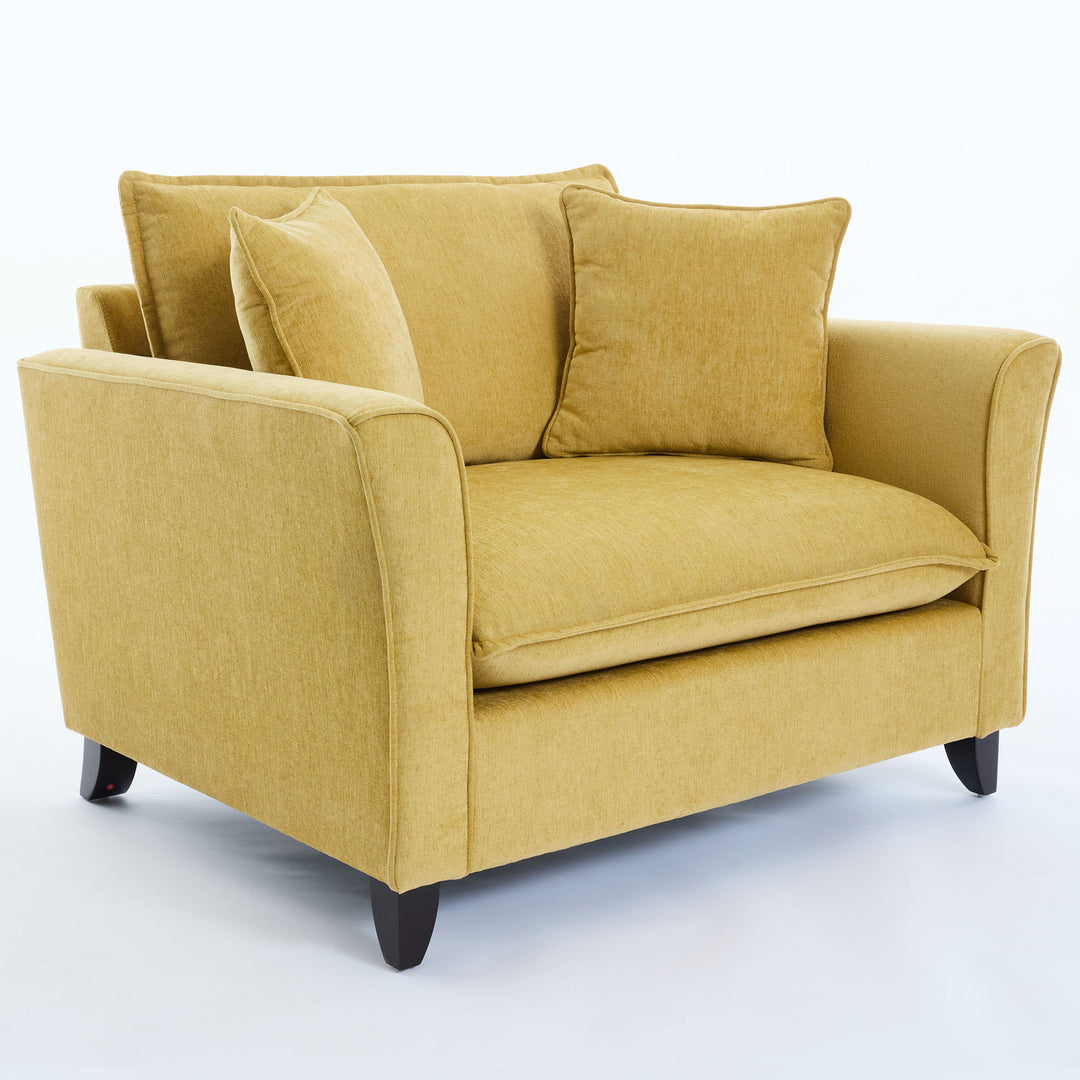 Oversized Armchair, Chenille Fabric, Comfy Chair And A Half Single Sofa With Pillow For Living Room