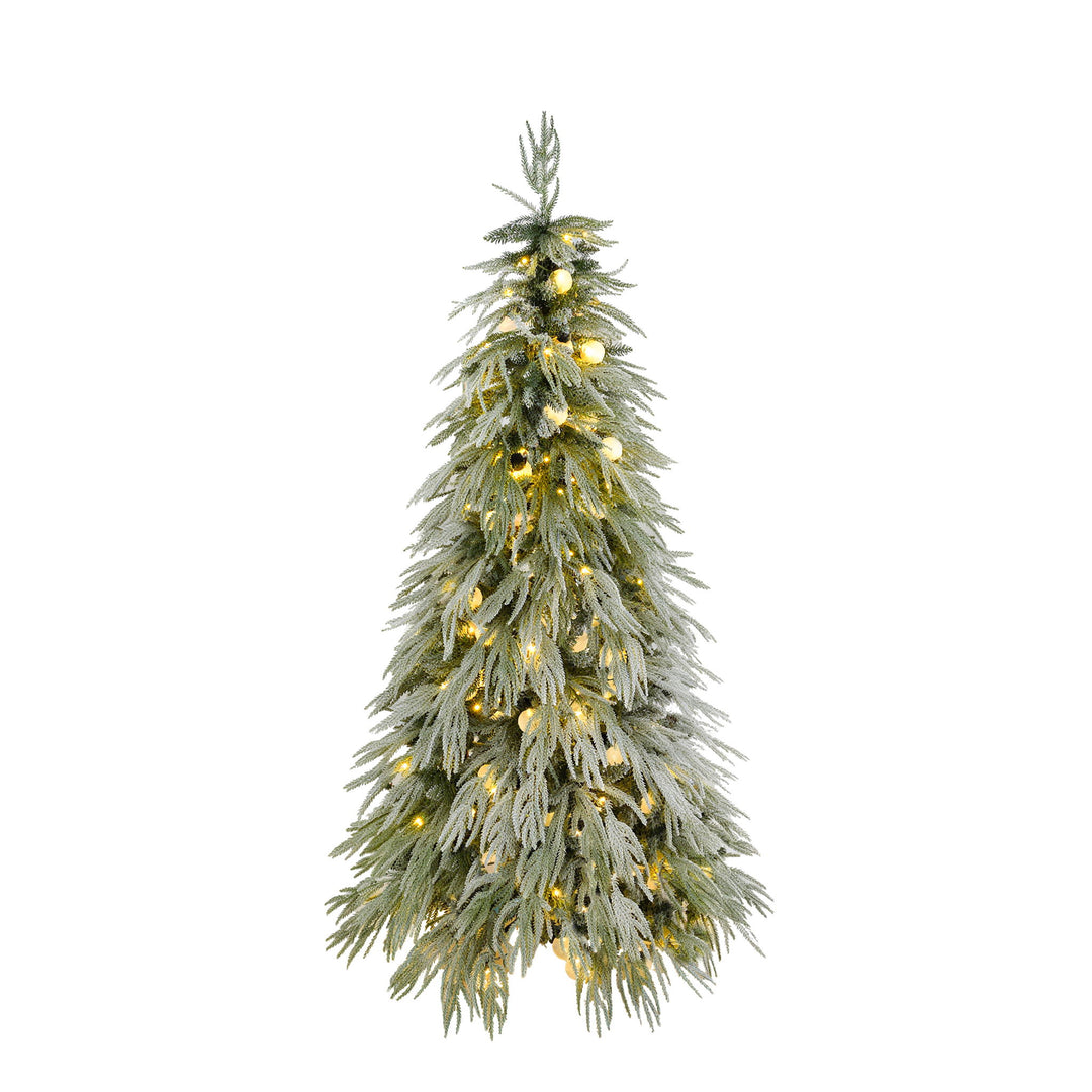 Snow Flocked Christmas Tree With LED Lights