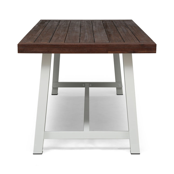 Equilibrium - Outdoor Dining Table With Wooden Frame And Slat Top
