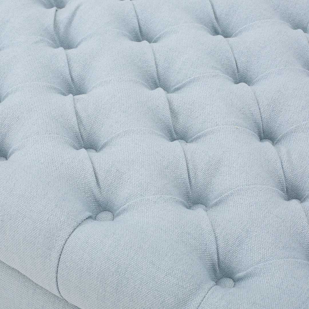 Hayes - Contemporary Armed Storage Bench With Rolled Arms And Button Tufting