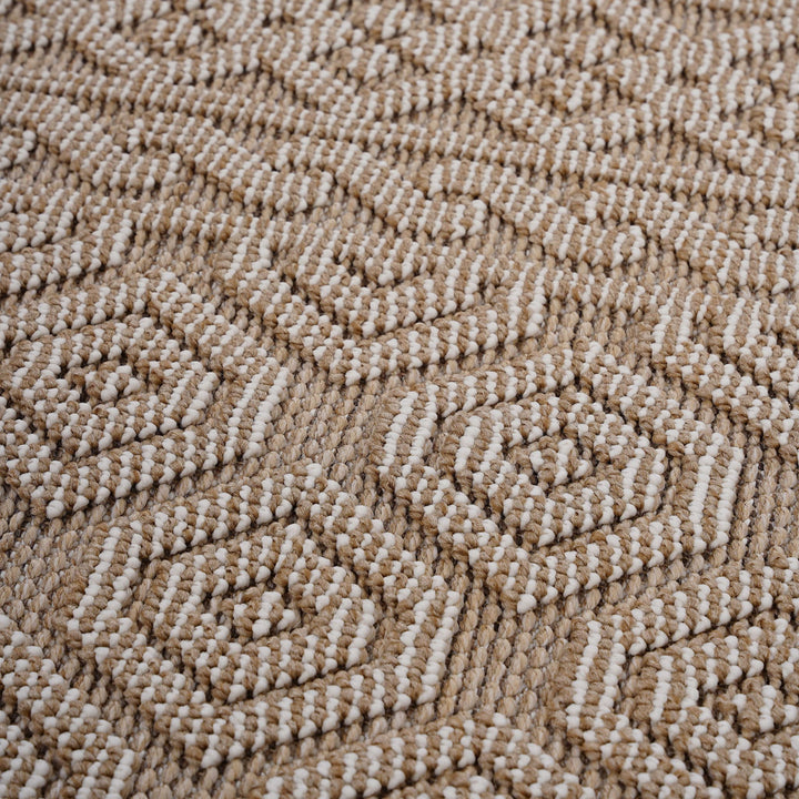 Guros - 8' X 10' Geometric Indoor / Outdoor Area Rug - Mocha