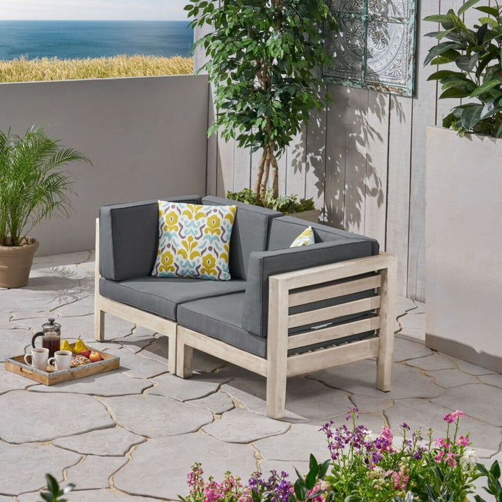 Oana - 2 Piece Love Seat Set - Gray