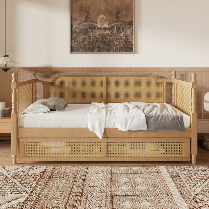 Full Size Daybed With 2 Drawers - Walnut