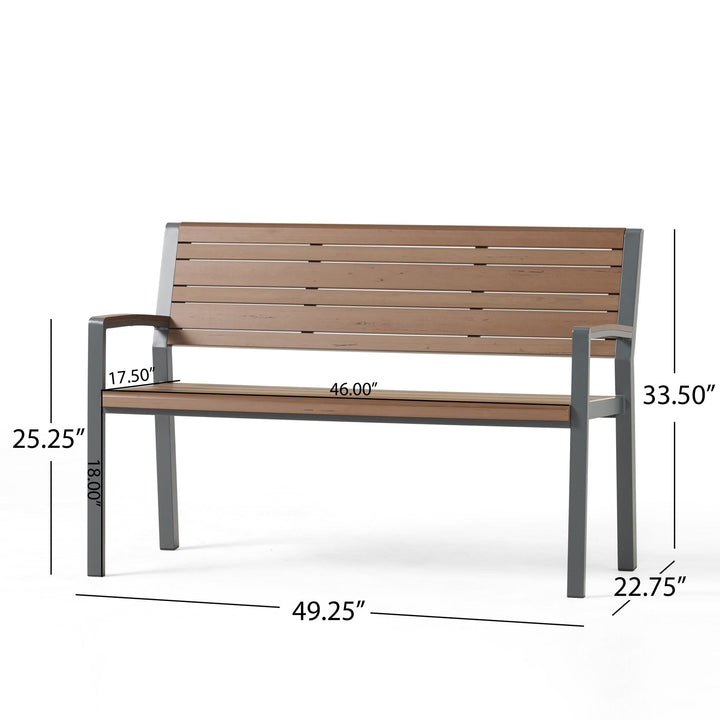Davos - Bench - Gray / Brown