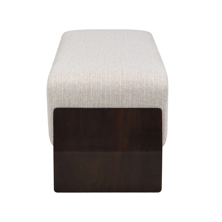 Bench With Thick Soft Cushions For 3 People - Brown / Beige
