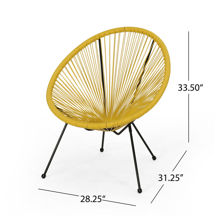 Union - Chair With Woven Design And Steel Frame