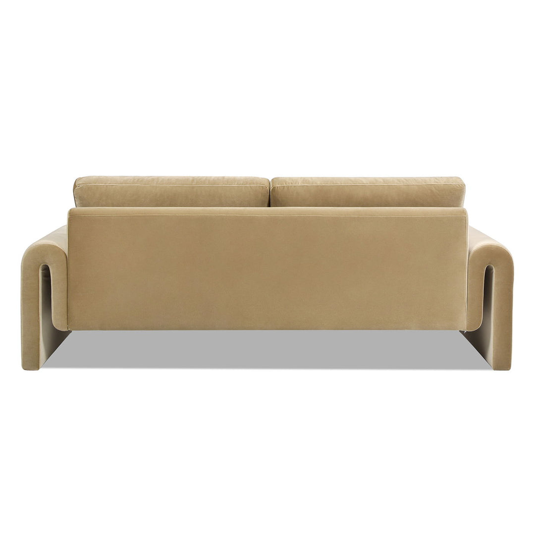 Mason - Arched Arm Sofa - Camel Brown Beige