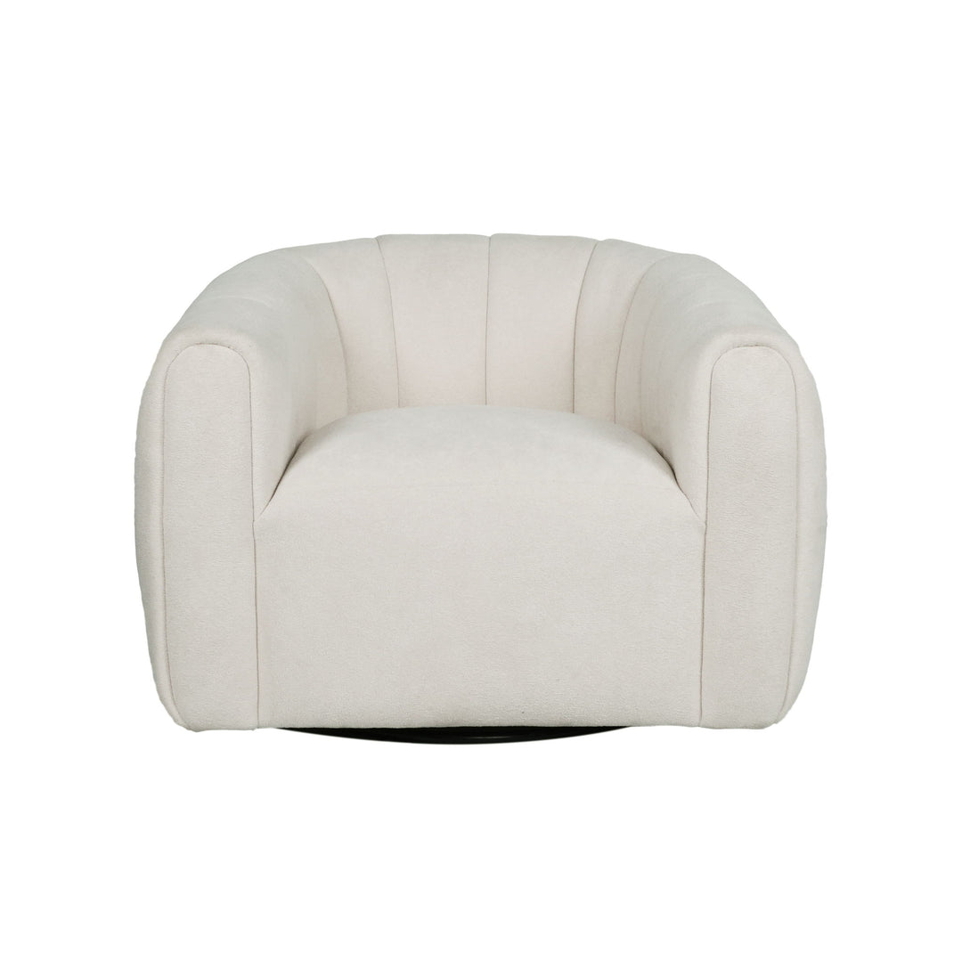 Serenizia - Upholstered Swivel Chair With Channel Tufted