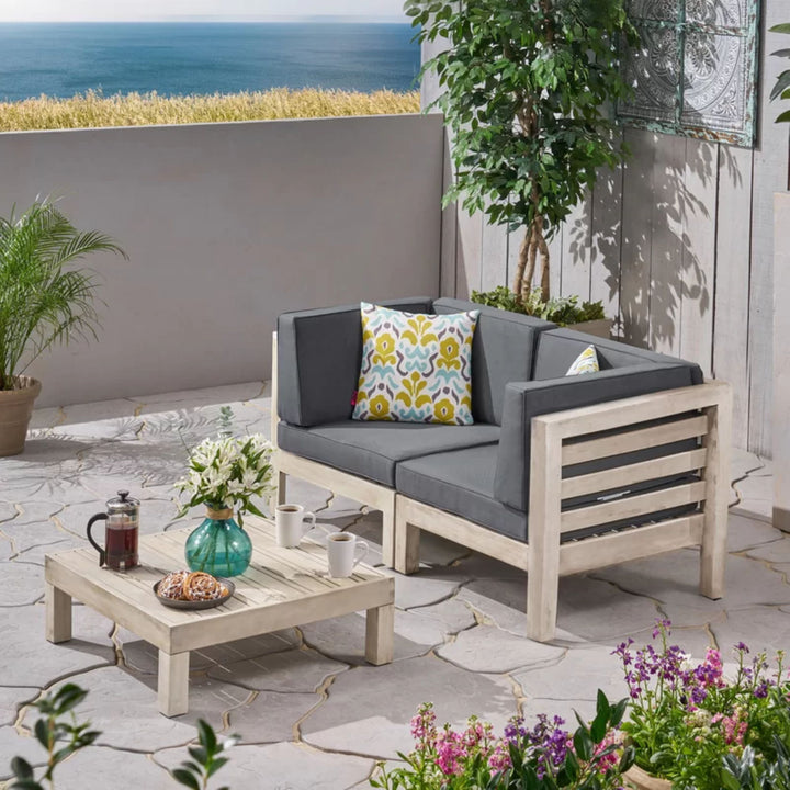 Oana - 3 Piece Love Seat Set With Coffee Table