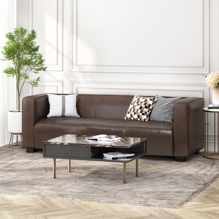 Contemporary 3 Seater Sofa With Tuxedo Design